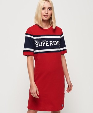 Superdry Colour Block Női Ruhák Piros | QFWAG8493